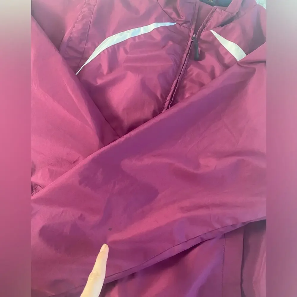 Warrior Men's Small Burgundy Layered‎ Athletic Windbreaker Warm Up Jacket